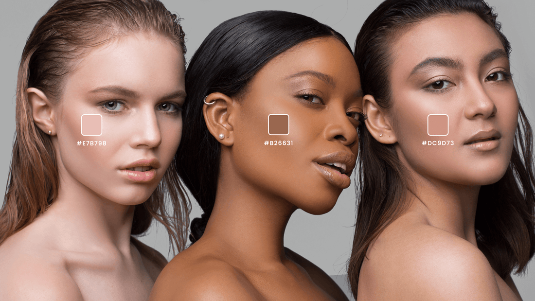 women with different foundation shades