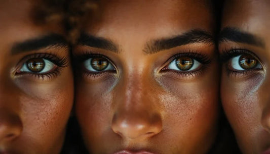 3 women with defined eyebrows