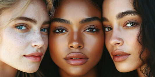 3 women with oily and dry skin