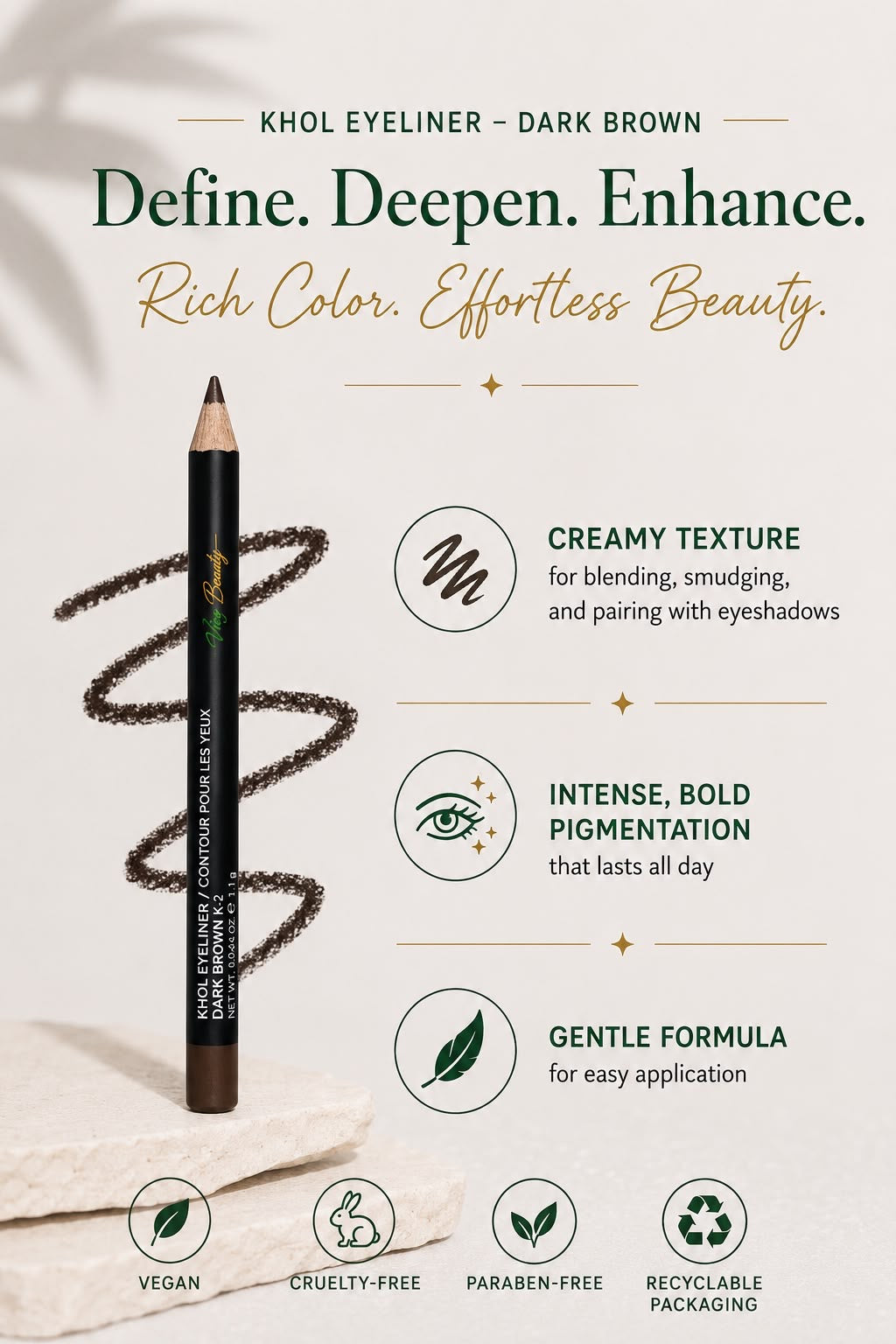 Khol Eyeliner - Dark Brown