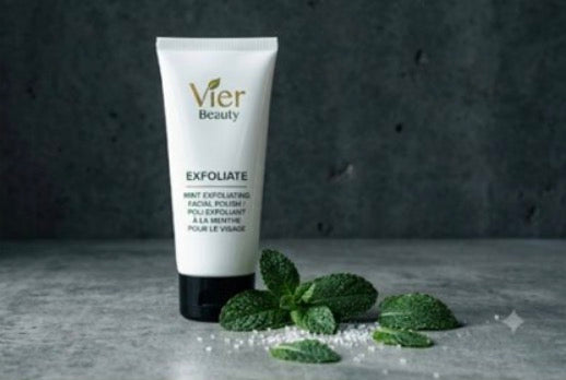 Exfoliante facial de menta